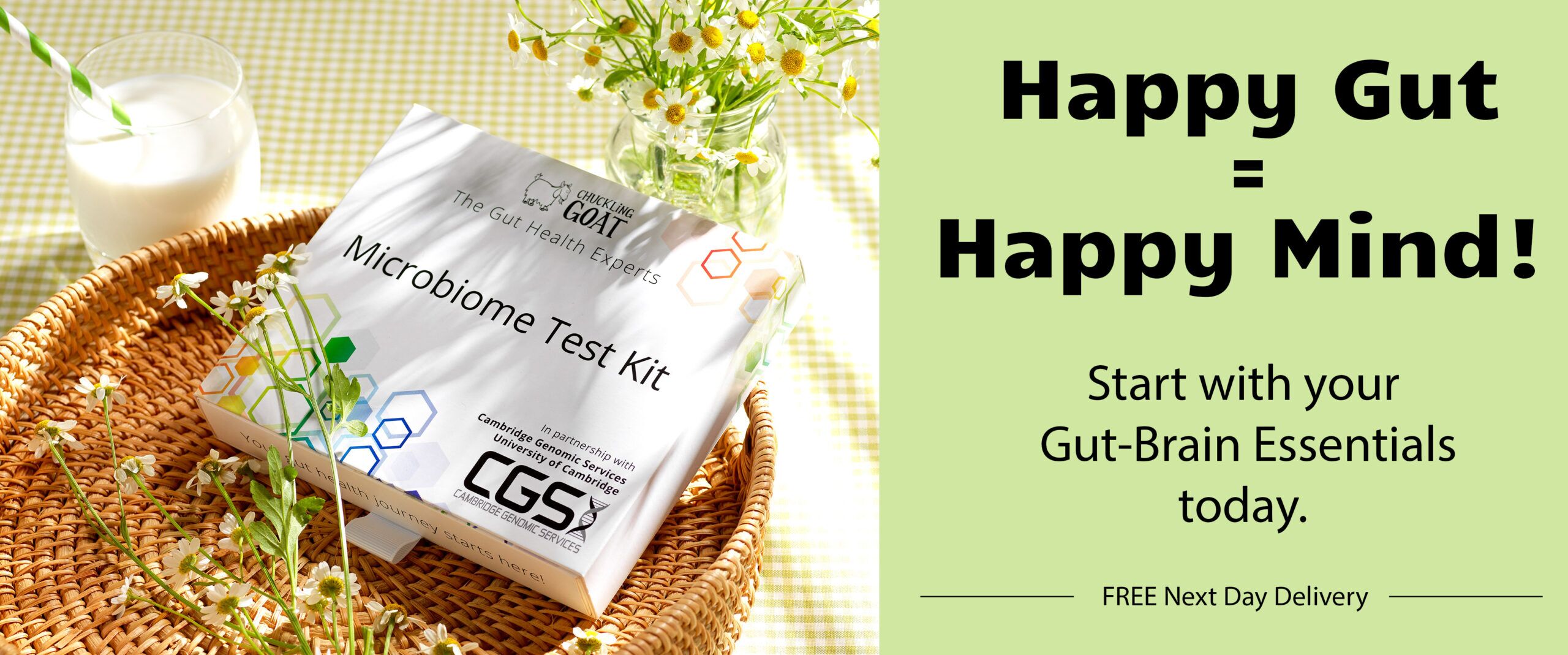 microbiome test kit as part of the gut brain essentials product collection